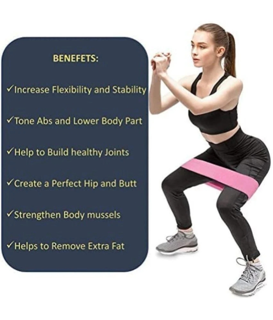 Resistance Bands for Workout Resistant Band for Exercise Set Stretching Heavy Home Gym Fabric Booty  Thighs Hip Legs Men Women, Pack of 1 - Multi Color