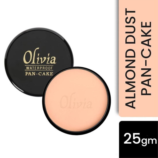 Olivia Waterproof Almond Dust Makeup Cream Concealer Pan Cake -25g, Shade No.26 Matte Finish