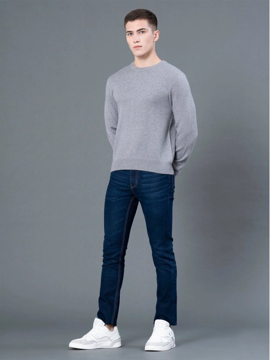 RedTape Round Neck Solid Sweater for Men | Essential Comfort for Every Day