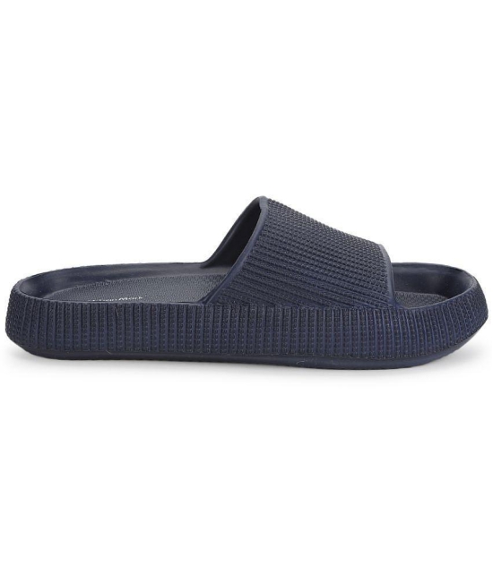 UrbanMark Men Comfortable Light Weight Cushioned Slide Flip-Flop-Navy - None