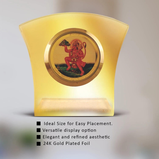 24K Gold Plated Lord Hanuman Customized Photo Frame For Corporate Gifting