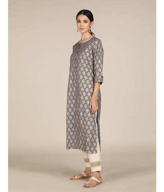 Karigari - Straight Rayon Grey Women's Kurti ( Pack of 1 ) - None