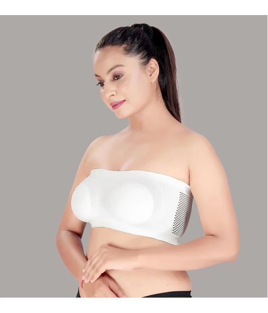 HAYA White Polyester Non Padded Womens Strapless Bra ( Pack of 1 ) - None