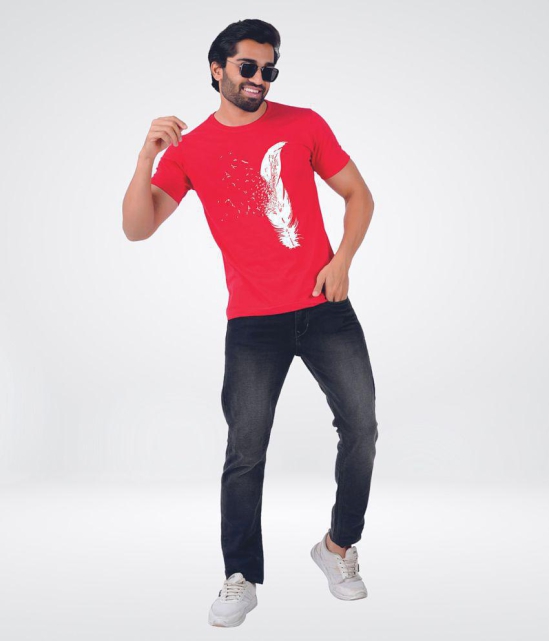 ferocious - Red Cotton Regular Fit Men's T-Shirt ( Pack of 1 ) - None