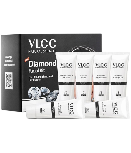 VLCC Diamond Single Facial Kit, 60 g, Parlour Glow with Natural Ingredients