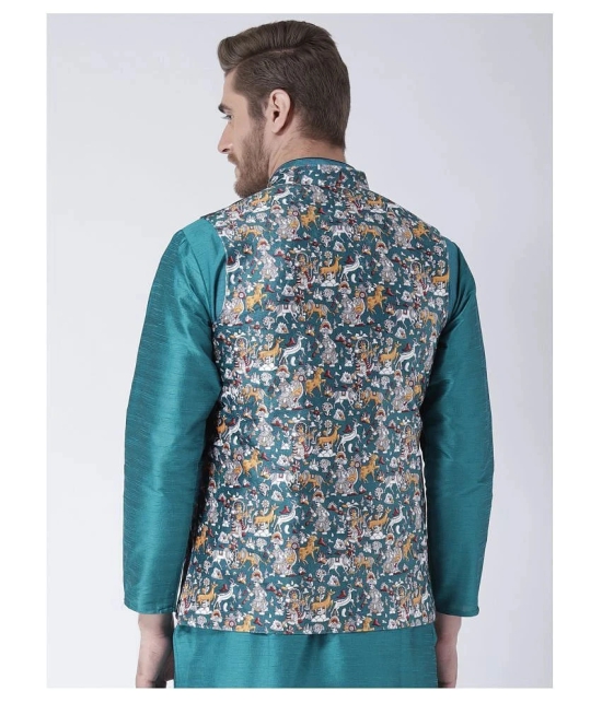 Hangup Multi Cotton Blend Nehru Jacket - None