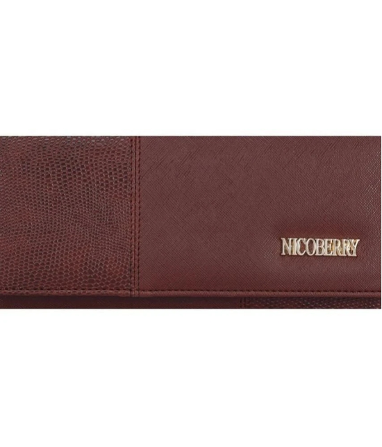 Nicoberry - Maroon Faux Leather Purse - Maroon