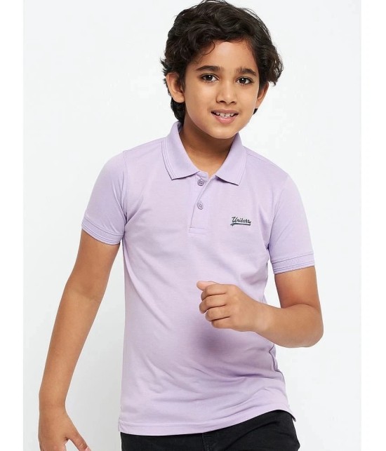 UNIBERRY - Purple Cotton Blend Boys Polo T-Shirt ( Pack of 1 ) - None