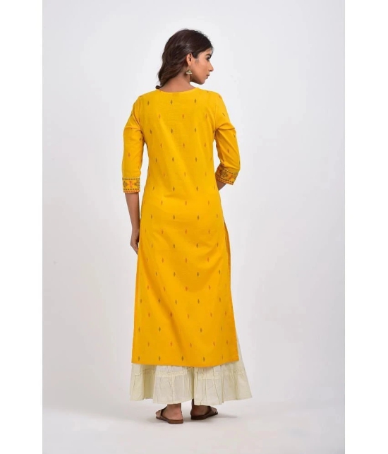 Swasti - Yellow Cotton Womens Straight Kurti ( Pack of 1 ) - None