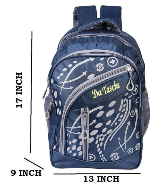 Da Tasche Blue Polyester College Bag