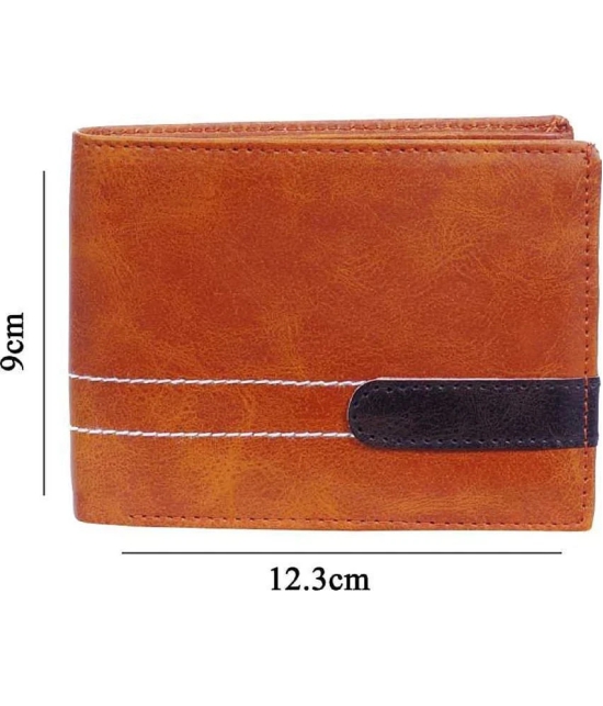 samtroh - PU TAN Mens Regular Wallet ( Pack of 1 ) - Tan