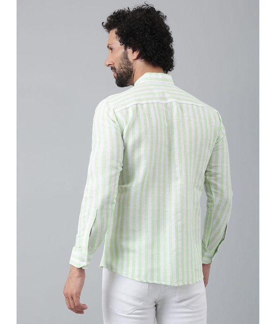 KLOSET By RIAG 100% Cotton Regular Fit Striped Full Sleeves Men's Casual Shirt - Green ( Pack of 1 ) - None