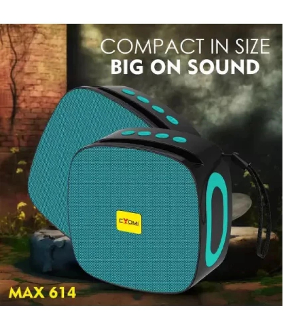 CYOMI CY_MAX614 5 W Bluetooth Speaker Bluetooth v5.0 with SD card Slot Playback Time 10 hrs Green - Green