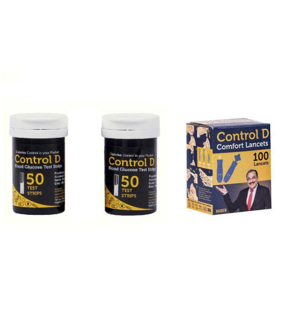 Control D 100 Test Strips & Lancets Below 100 Expiry Aug 2024