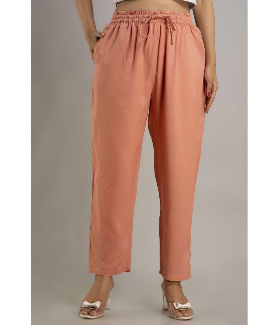 Doriya - Pink Rayon Straight Women's Palazzos ( Pack of 1 ) - None