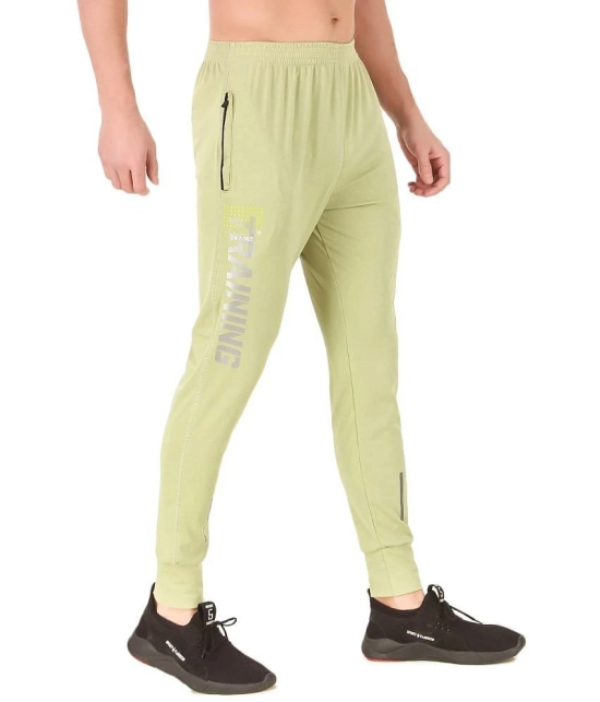 Uzarus Green Cotton Plain Joggers - 2XL