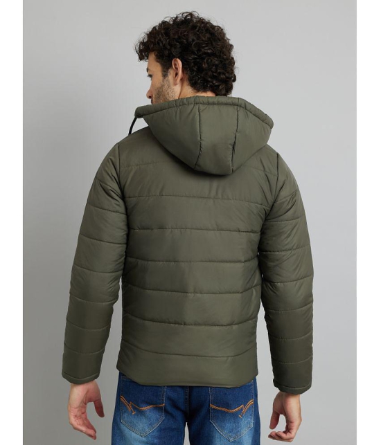 MXN Polyester Men's Quilted & Bomber Jacket - Olive ( Pack of 1 ) - None