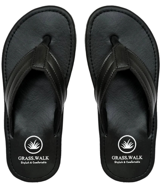 GRASS WALK Black Mens Daily Slipper - None