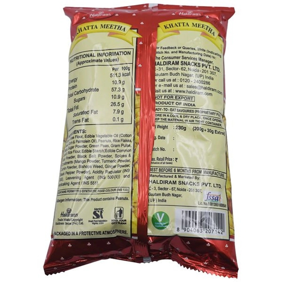 Haldiram's Khatha Meetha Namkeen, 200 G Pouch