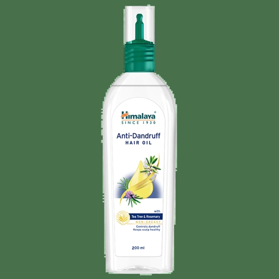 Himalaya Anti-Dandruff Hair Oil - Controls Dandruff & Keep Scalp Healthy, With Tea Tree & Rosemary, 100% Herbal Actives, Non-Greasy, 200 Ml