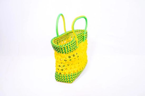 Handwoven Market Basket with Double Handles