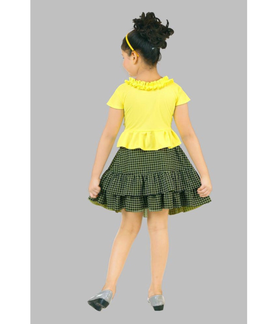 Pichkari - Multicolor Cotton Blend Girls Top With Skirt ( Pack of 1 ) - None