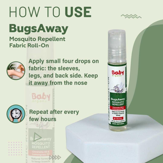 BabyOrgano - BugsAway Mosquito Repellent Fabric Roll-On  - 9ml