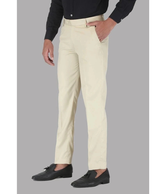 Charlie Carlos - Beige Cotton Blend Slim - Fit Mens Formal Pants ( Pack of 1 ) - None