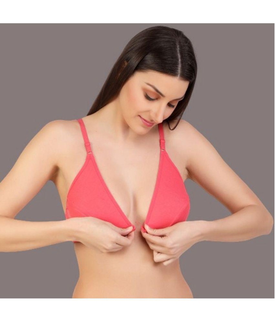 Zourt - Orange Cotton Non Padded Womens Everyday Bra ( Pack of 1 ) - None