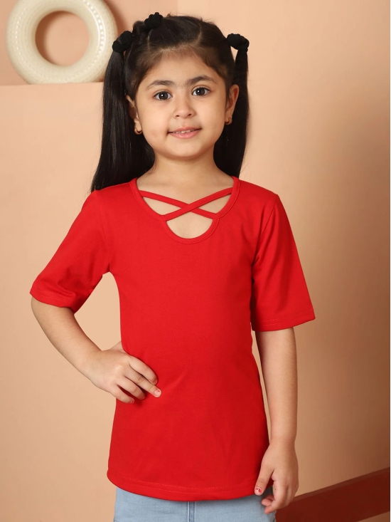 MINI & MING Solid Round Neck Cotton Top