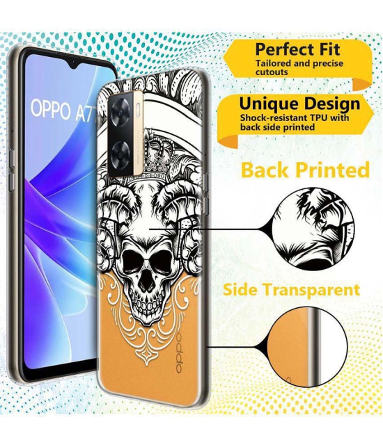 NBOX - Multicolor Printed Back Cover Silicon Compatible For Oppo A77S ( Pack of 1 )