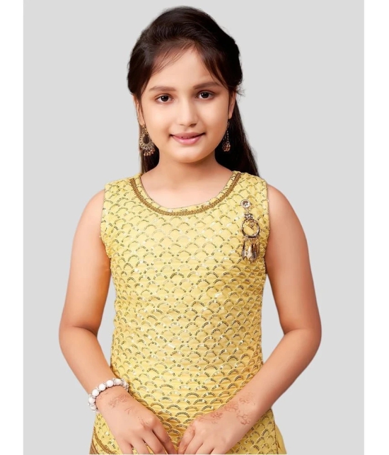 Aarika Yellow Georgette Girls Patiala Kurta Set ( Pack of 1 ) - None