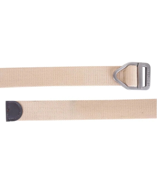 Zacharias - Cream Canvas Mens Casual Belt ( Pack of 1 ) - None