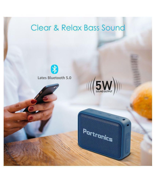 Portronics Dynamo:Portable Bluetooth Speaker with FM ,Blue (POR 737) - Blue