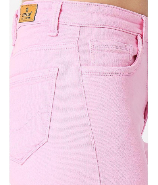 CEFALU - Pink Denim Skinny Fit Womens Jeans ( Pack of 1 ) - None