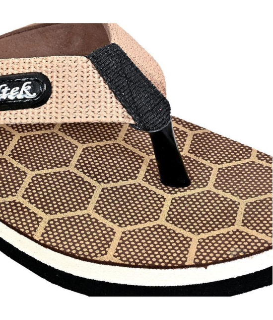 Altek - Brown Mens Thong Flip Flop - None