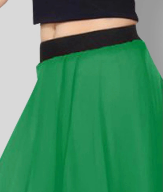 Sttoffa - Green Georgette Womens A-Line Skirt ( Pack of 1 ) - 44