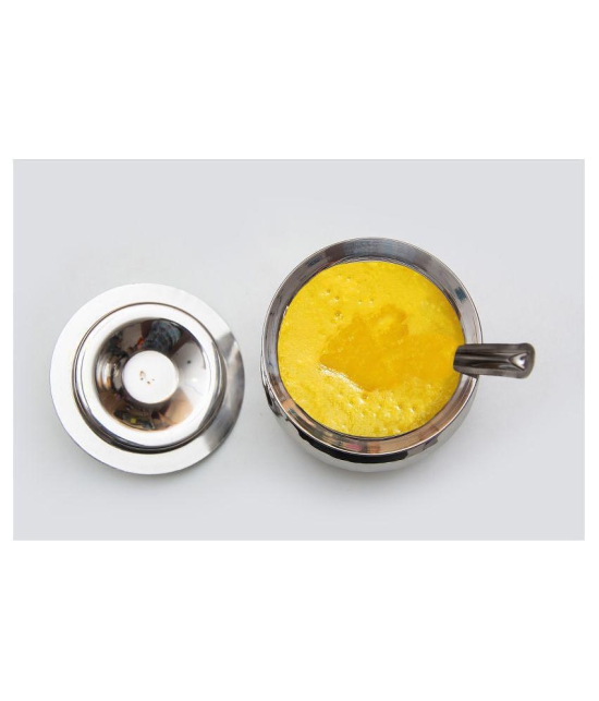 APEIRON Ghee pot Steel Food Container Set of 2 300 mL - Silver