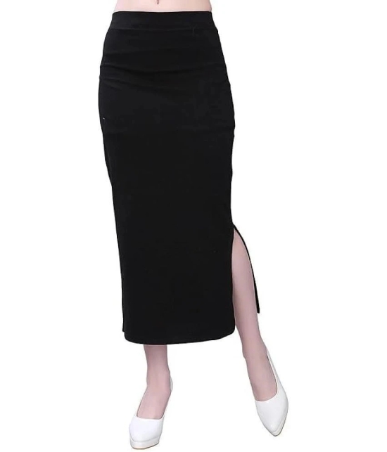 JASH CREATION Black Polyester Women's Straight Skirt ( Pack of 1 ) - None