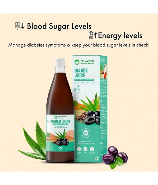 Dr. Vaidya’s Diabex Juice Helps Manage Blood Sugar Levels No Added Sugar No Artificial Flavour 950ml