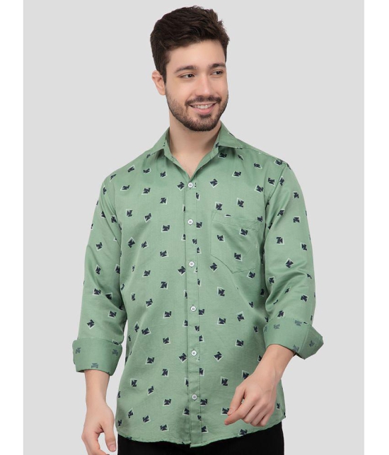 YHA - Green 100% Cotton Regular Fit Mens Casual Shirt ( Pack of 1 ) - None