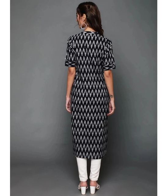 Antaran Cotton Striped Straight Womens Kurti - Black ( Pack of 1 ) - None