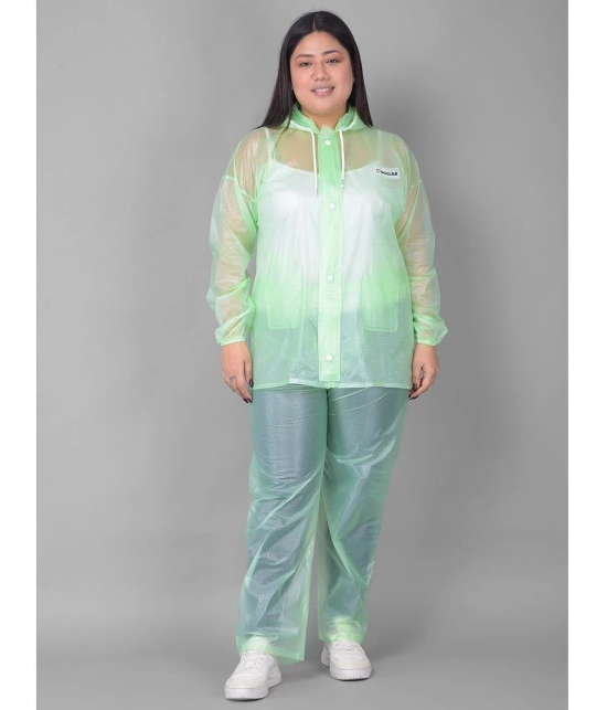 Dollar Polyester Raincoat Set - Green - None