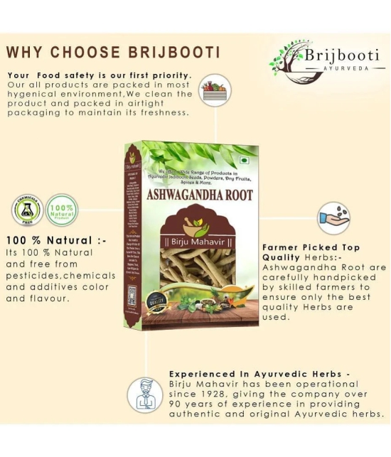 Brijbooti Ashwagandha Root - 1 Kg | Helps Fight Anxiety and Stress & Mental Calmness