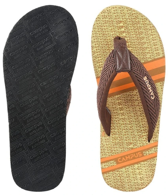 Campus - Tan Mens Slide Flip Flop - None