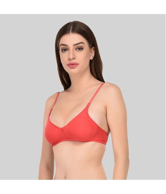 Elina Pack of 1 Cotton Non Padded Womens Everyday Bra ( Peach ) - 30B