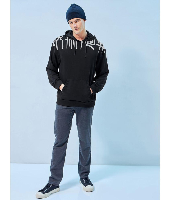 Bewakoof Polyester Blend Hooded Mens Sweatshirt - Black ( Pack of 1 ) - None