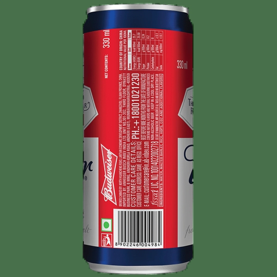 Budweiser 0.0 Non-Alcoholic Beer, 330 Ml Can