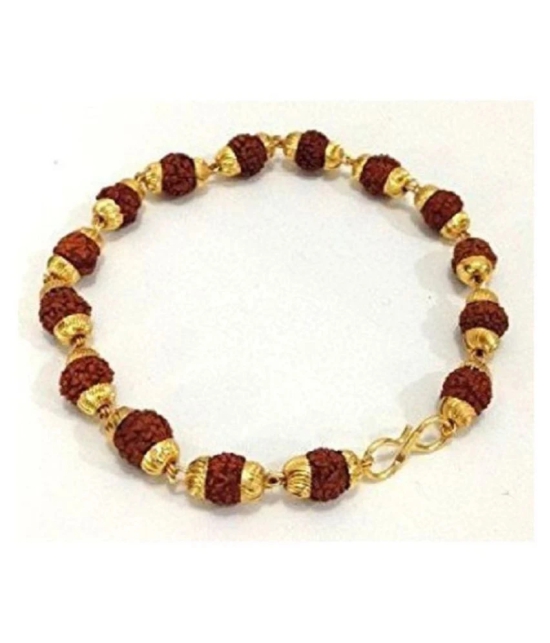 Gold Plated Rudraksha Bracelet