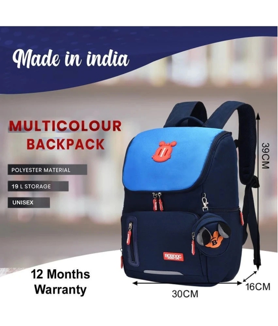 Tinytot Blue Polyester Backpack For Kids